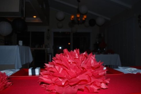 red paper flower